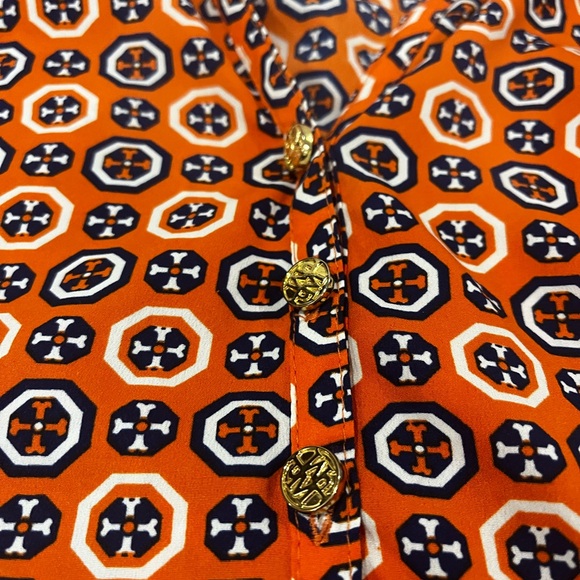 🧡💙Mudpie Orange Patterned Women's Dress - Picture 2 of 8